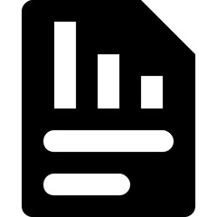 Graph Report Vector Glyph Icon