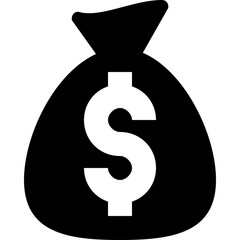 Money Sack Vector Glyph Icon