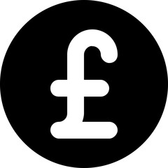 Pound Vector Glyph Icon