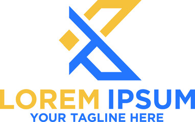 Initial K letter, technology logo design
