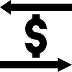 Dollar Exchange Vector Glyph Icon