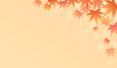 秋の紅葉の美しいベクターイラストフレーム背景