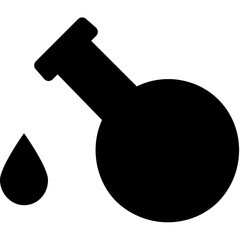 Flask Glyph Vector Icon