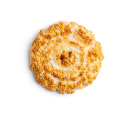 Sweet coconut cookies. Tasty biscuits with coconut flavor.