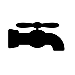 faucet vector icon isolated on white background