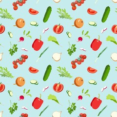 seamless pattern with vegetables