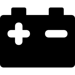 Battery Glyph Vector Icon