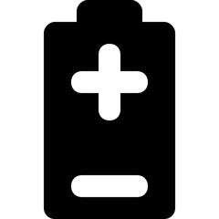 Battery Glyph Vector Icon