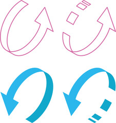 立体的な矢印セット