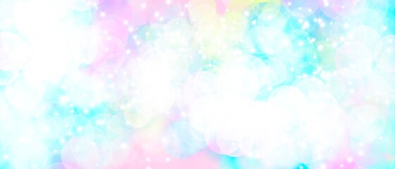 Unicorn galaxy pattern. Pastel cloud and sky with glitter. Cute bright paint like candy background theme. Concept to montage or present your product, for women, girls in princess style