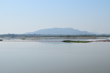 view of the river in winter