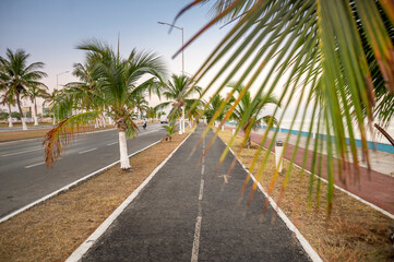 Obraz premium Sea front of Campeche, Mexico