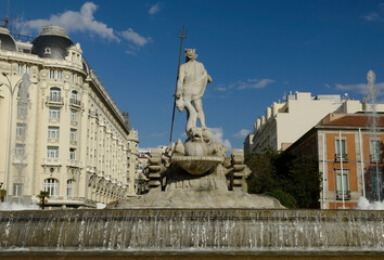Obraz premium Neptune Square of Madrid, Spain