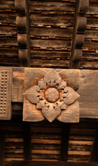 Traditional wood carvings of Embekka Devalaya