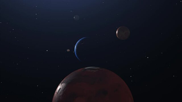 4k solar system the four innermost planets in space