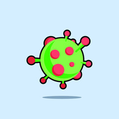Fototapeta premium Coronavirus or Covid-19 or Bacteria flat design.