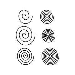 Abstract vector spiral elements
