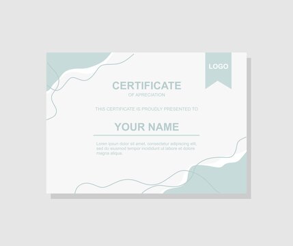 design about modern certificate illustration