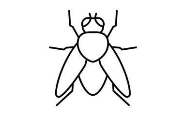 不快害虫のシンプルなアイコン、ハエ