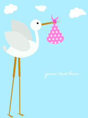 Baby arrival card - Baby announcement card
