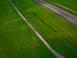 aerial photo of green field