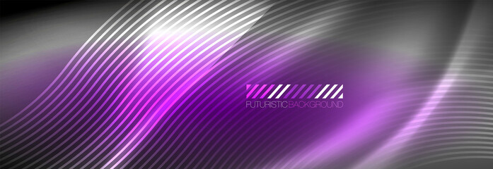 Neon dynamic beams vector abstract wallpaper background. Wallpaper background, design templates for business or technology presentations, internet posters or web brochure covers