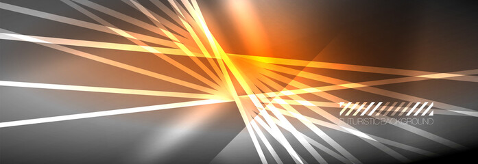 Neon dynamic beams vector abstract wallpaper background. Wallpaper background, design templates for business or technology presentations, internet posters or web brochure covers