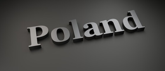 Abstract Poland 3D TEXT Rendered Poster (3D Artwork)