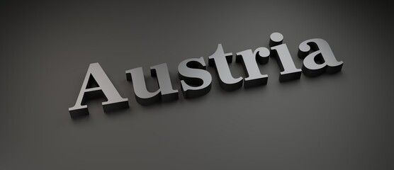 Abstract Austria 3D TEXT Rendered Poster (3D Artwork)