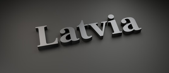 Abstract Latvia 3D TEXT Rendered Poster (3D Artwork)