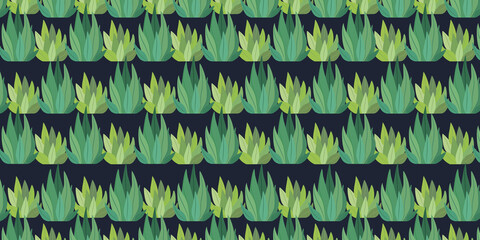 Cactus green plant Vector Seamless Repeating Pattern. Great as a textile print, fabric, background, packaging or giftwrap, wallpaper, scrapbooking, bookcover. Surface pattern design.