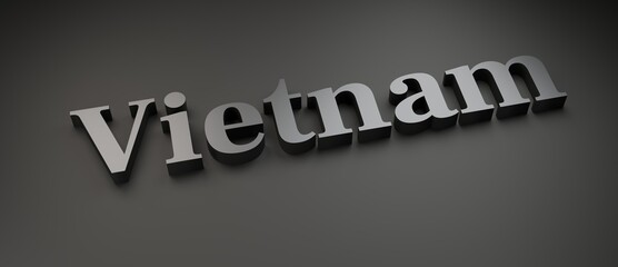 Abstract Vietnam 3D TEXT Rendered Poster (3D Artwork)