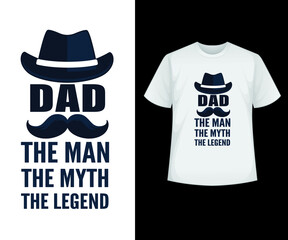 Dad Shirt Fathers Day Gift Shirt- Father's day t shirts design, Happy Father's Day. 
Vector design.