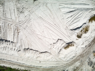 aerial photo of sand quarry