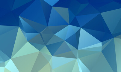 Dark blue shining triangular background. Multicolor blue geometric rumpled triangular low poly style gradient illustration background. Abstract blue polygon background. Best triangular vector design.