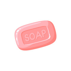 Soap bar. Vector illustration cartoon flat icon isolated on white background.