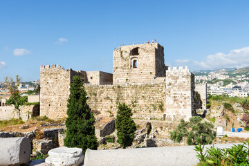 Fototapeta na wymiar Byblos citadel, Crusader castle, Jbeil, Lebanon