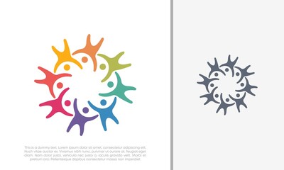 Global Community Logo Icon Elements Template. Community human Logo template vector. Community health care. Abstract Community logo. Human Resources Consulting Company.