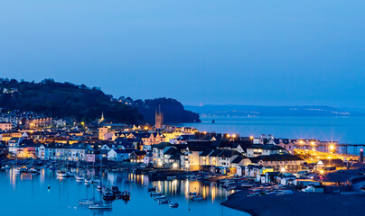 View Of Back Beach In Teignmouth At Dusk