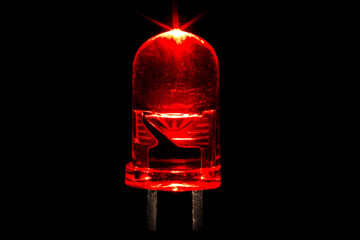 red lantern on black background