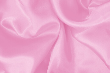 Pink pastel fabric texture background, detail of silk or linen pattern.