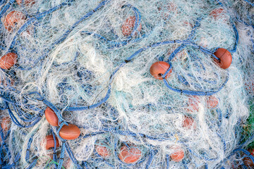 Fishing nets in Byblos harbour, Lebanon