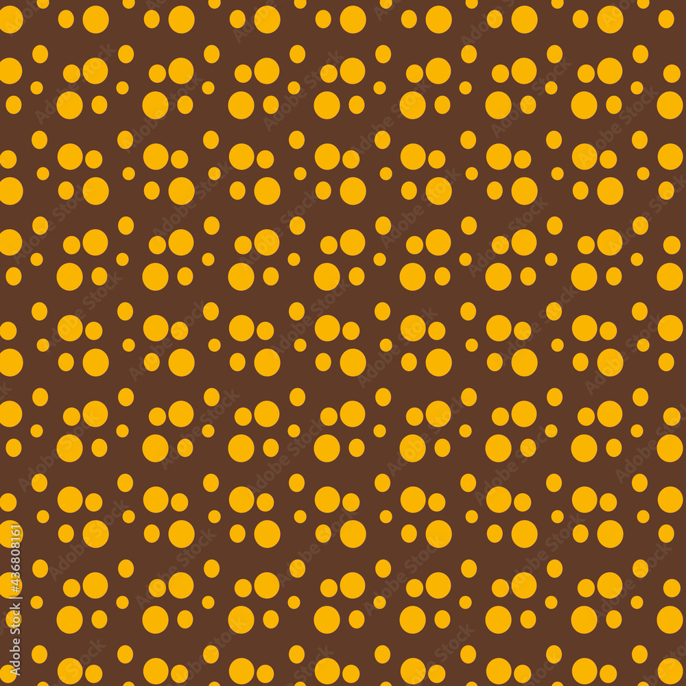Poster yellow dots vector seamless repeat pattern print background