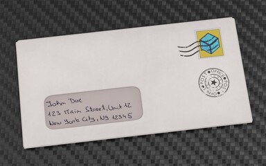 Realistic 3D Render of Paper Envelope