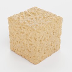 Realistic 3D Render of Sugar Cube