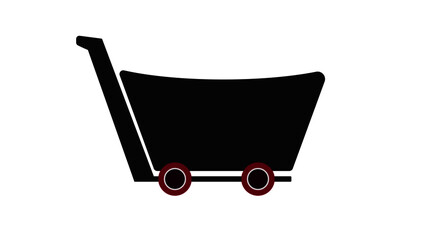shopping cart trolley vector icon.Market trolley vector design Eps 10.