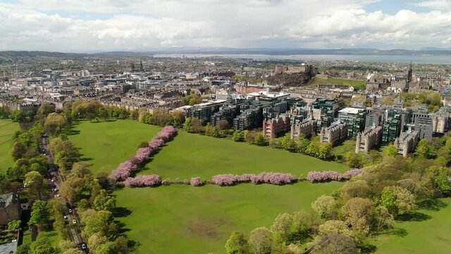 Edinburgh City Centre Park Aerial 