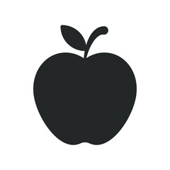 Fototapeta premium Apple shape icon. Fruit silhouette symbol logo. Vector illustration image. Isolated on white background.