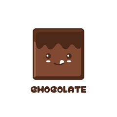 Cute chocolate bar mascot character