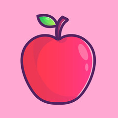 Apple cartoon icon illustration